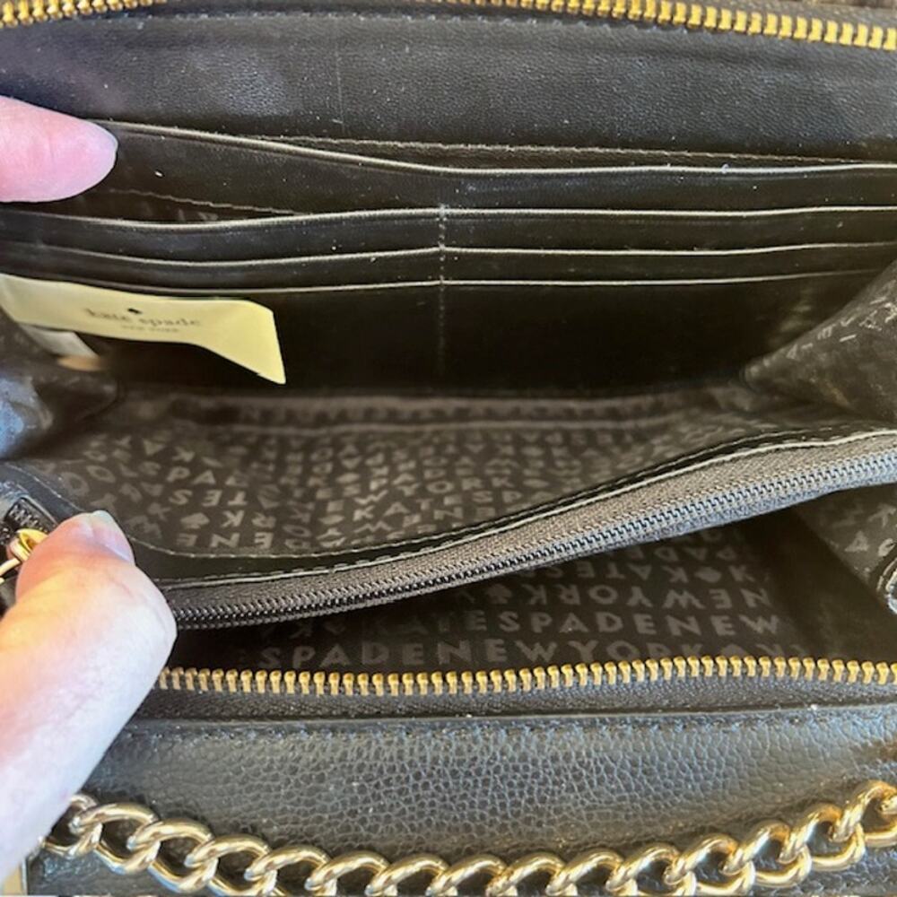 Kate Spade Black Faux Fur Cat Crossbody Bag – Rare & Adorable!449 - Picture 7 of 9